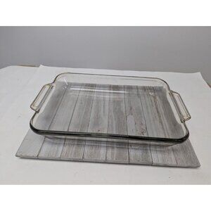 Anchor Hocking 1040 Clear Glass Rectangular Baking Dish 3 Qt 9 1/2" 13 1/2" #1